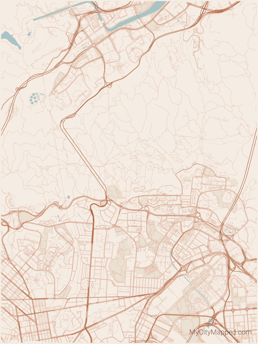 Hong Kong city map poster — custom map wall art