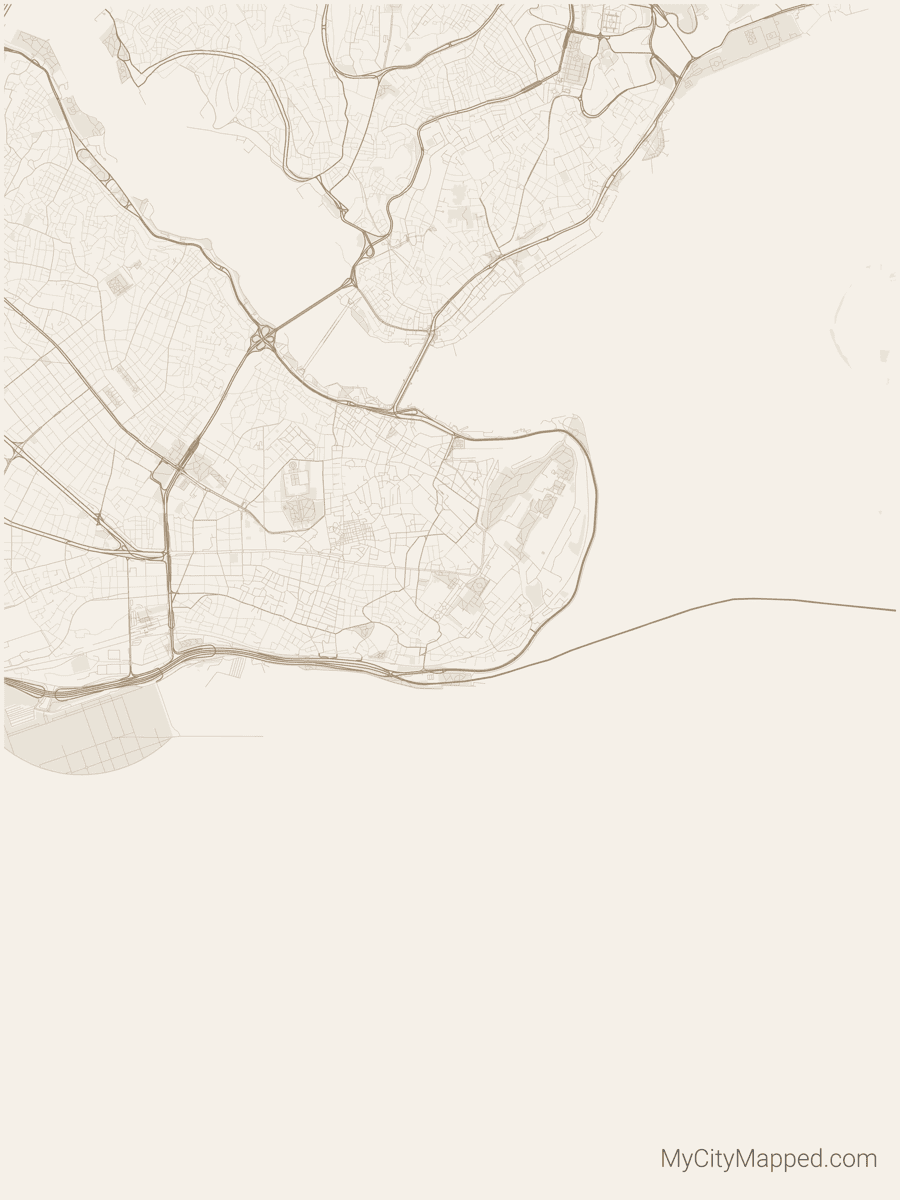 Istanbul city map poster — custom Istanbul map wall art