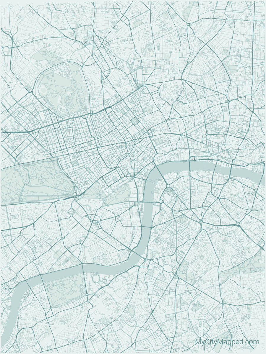 London city map poster — custom map wall art